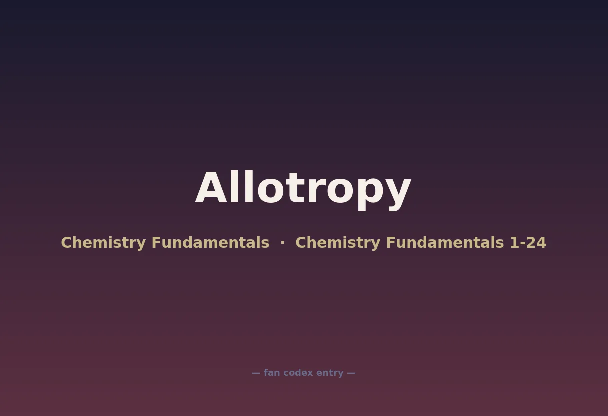 Allotropy