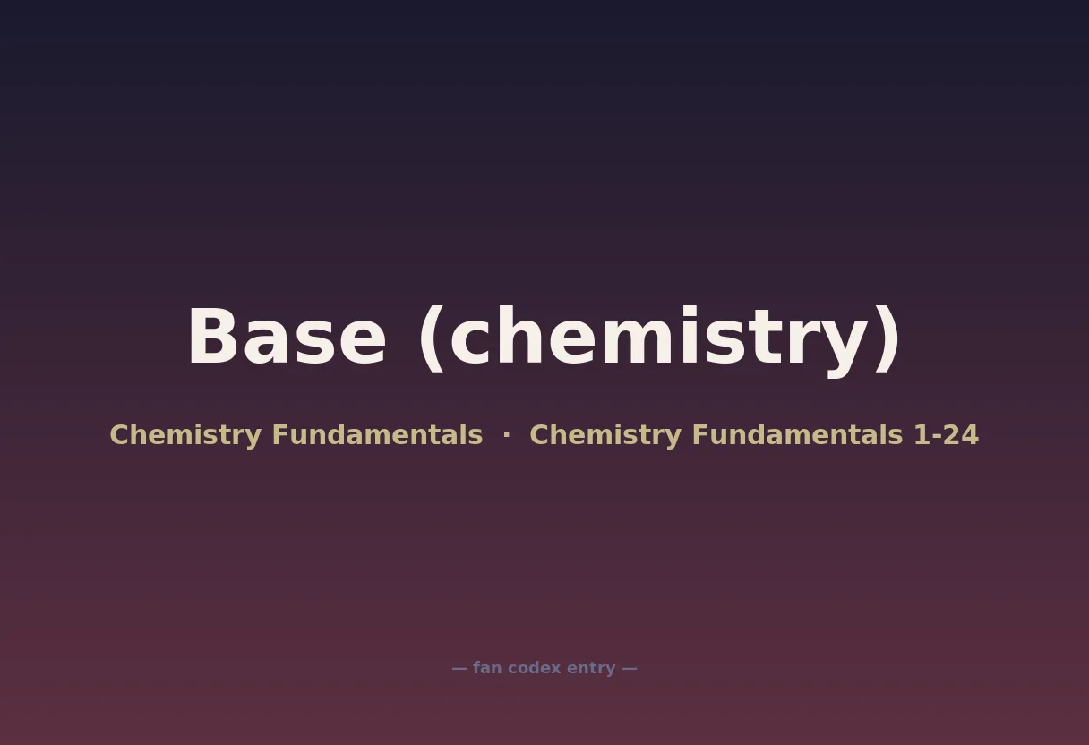 Base (chemistry)