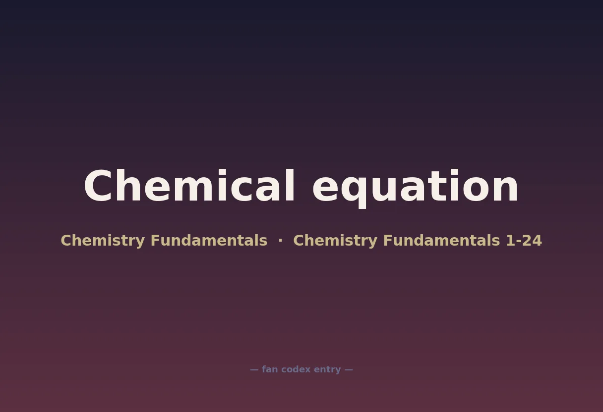 Chemical equation