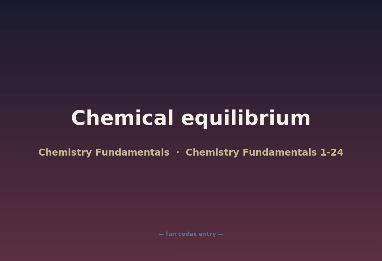 Chemical equilibrium